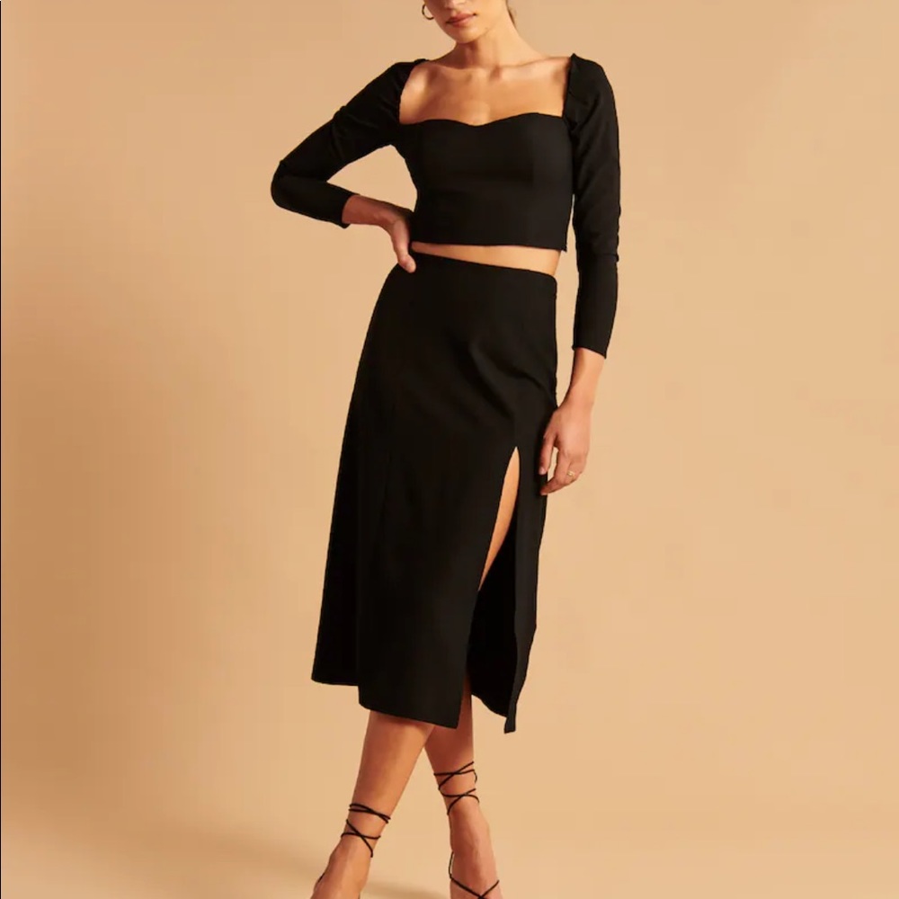 Abercrombie and Fitch Black Slit Skirt,